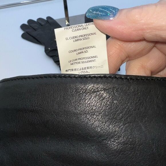 Armani Exchange Lambskin Studded Gloves and Bag Set Gloves are xs/s